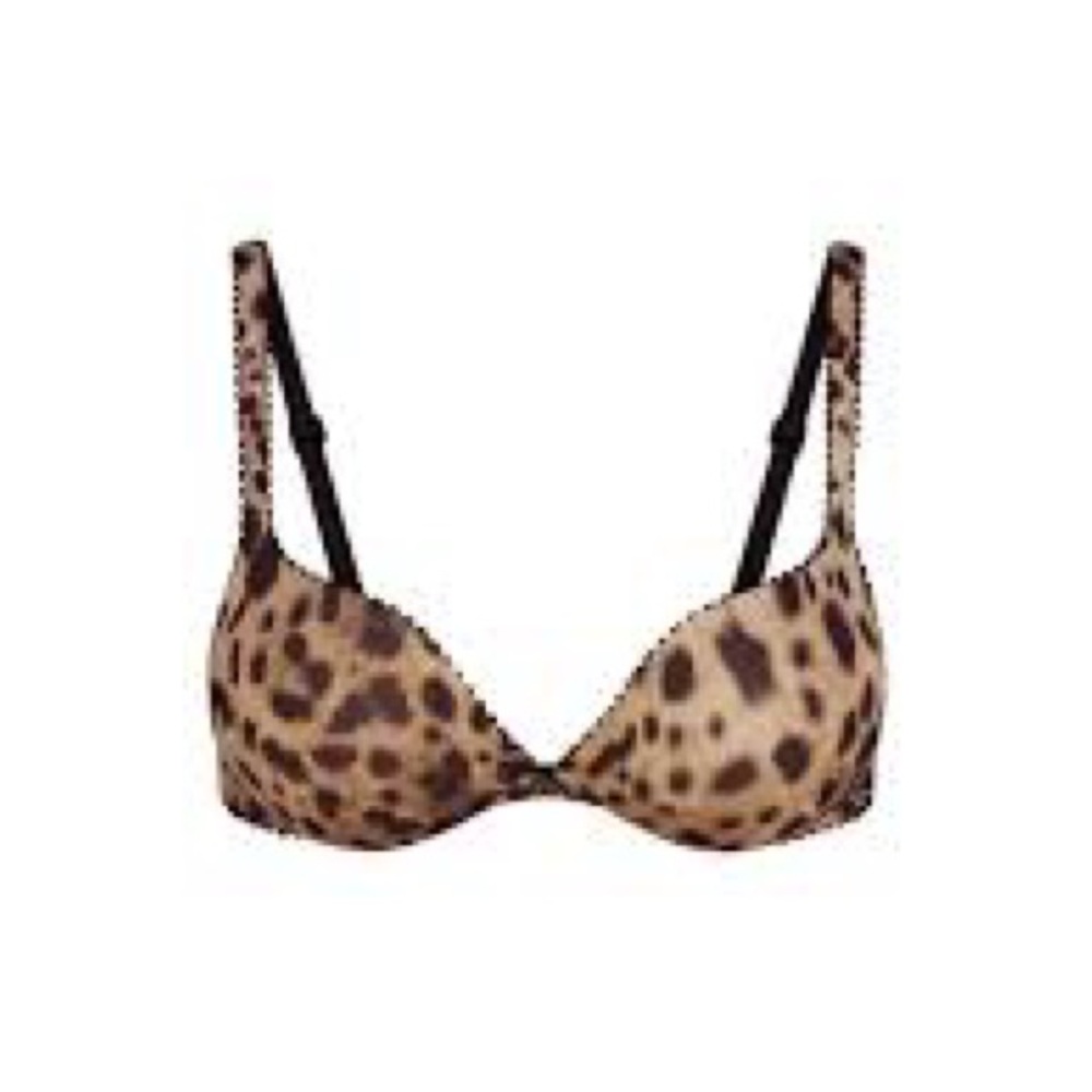 NWT Skims Dolce & Gabbana Teardrop Push up Bra in leopard print